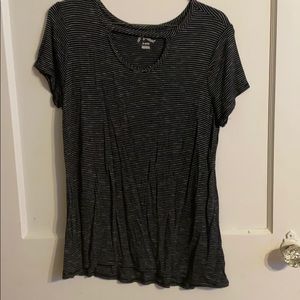 Black top with white stripes